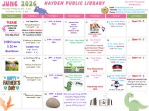 Hayden Public Library June Calender